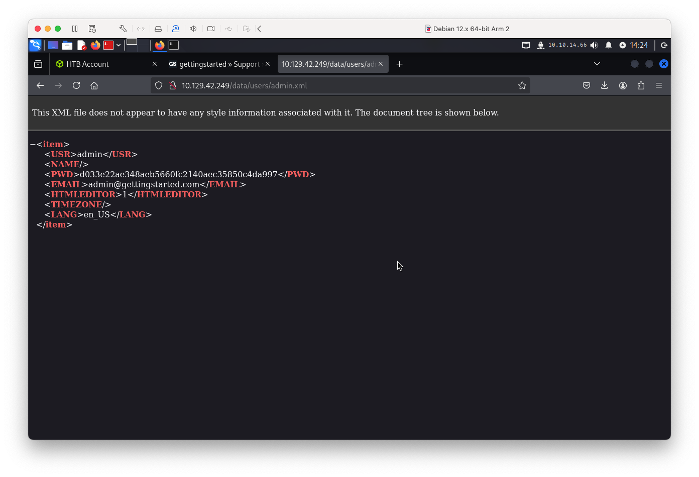 admin credential artifact