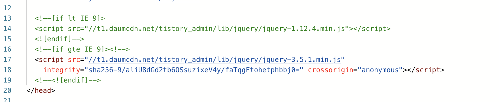 최신 #1 스킨 HTML — polyfill.io 제거 + jQuery SRI 적용
